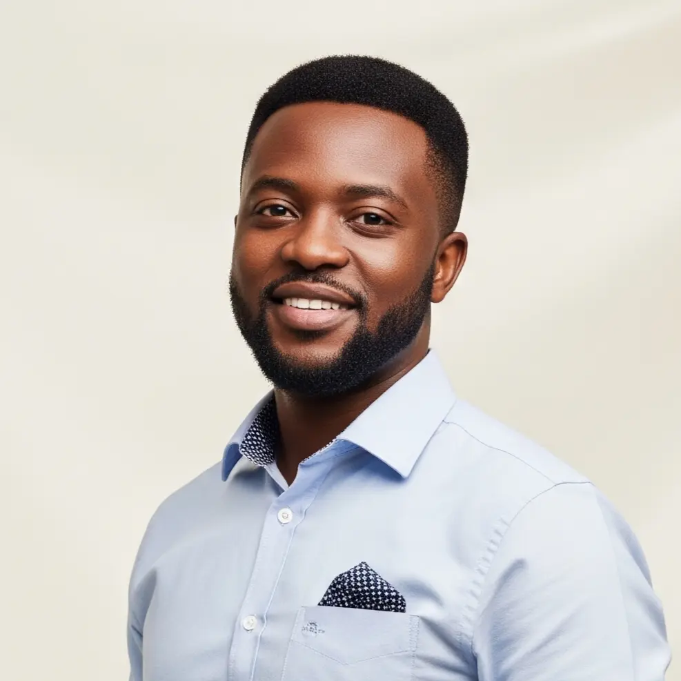 A soft, warm-toned portrait of a user.